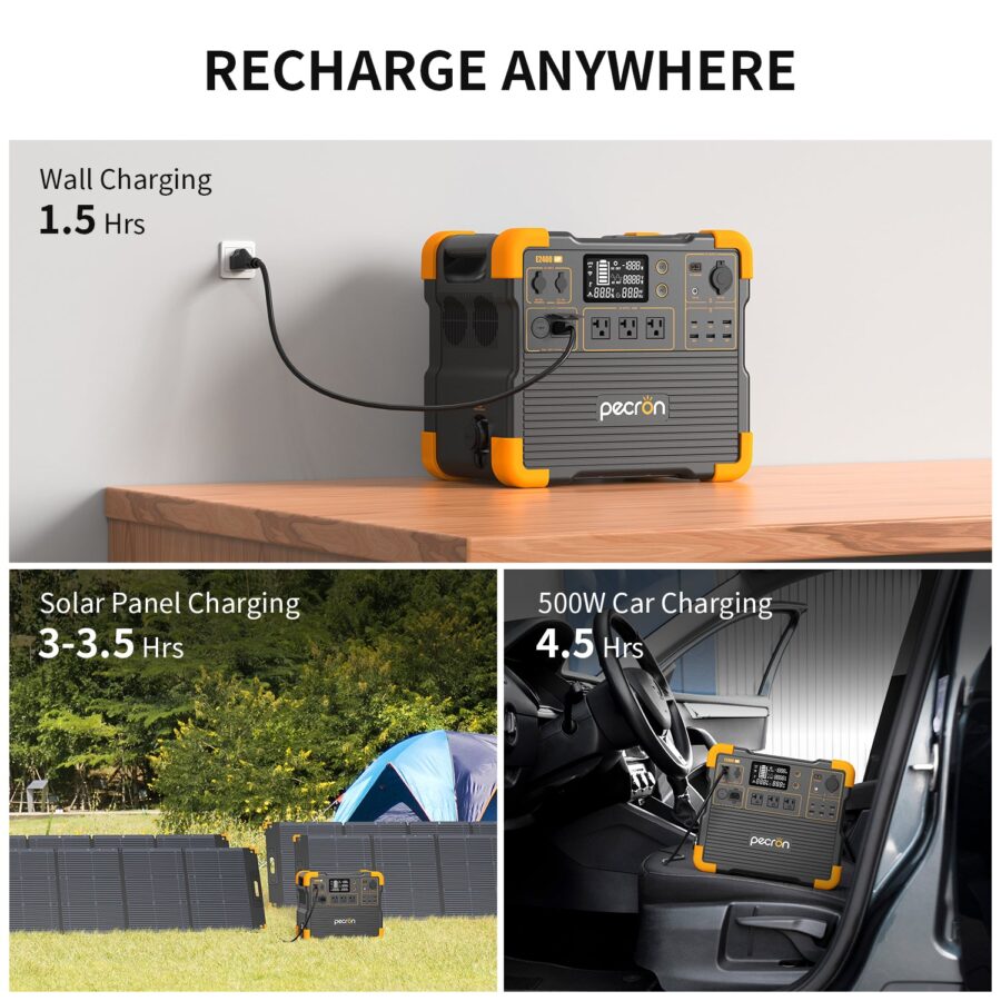 Gimago PECRON E2400LFP Portable Power Station – 2400W, 2048Wh High-Capacity - Image 16