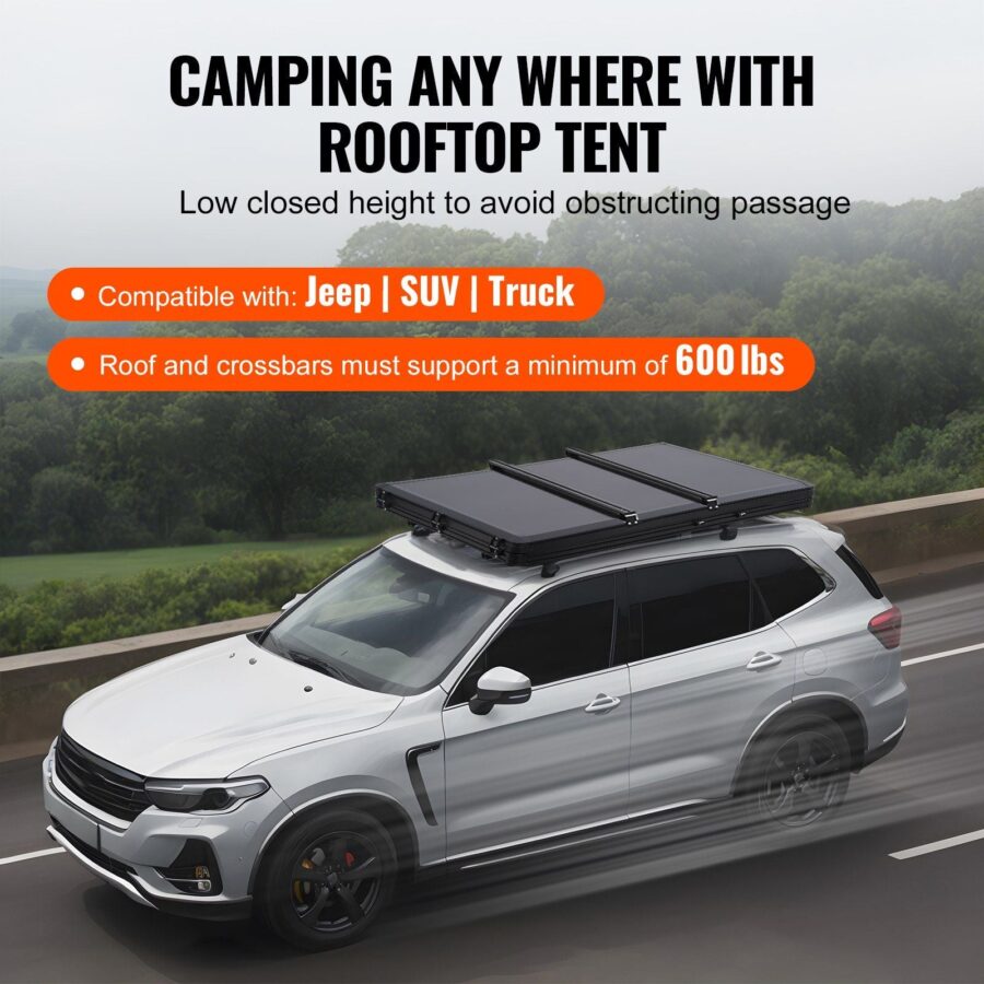 Gimago Hard Shell Rooftop Tent – Waterproof 2-3 Person SUV & Truck with Ladder - Image 6
