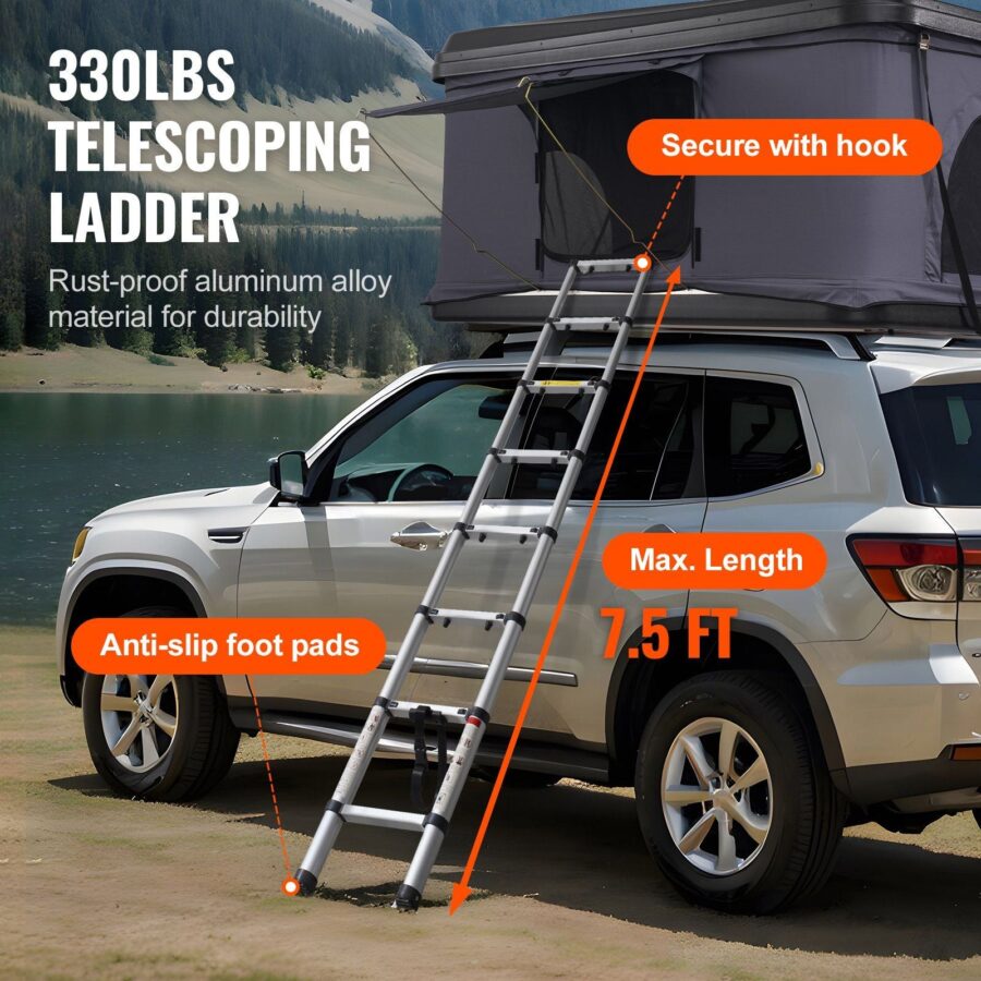 Gimago Hard Shell Rooftop Tent – Waterproof 2-3 Person SUV & Truck Camping - Image 5