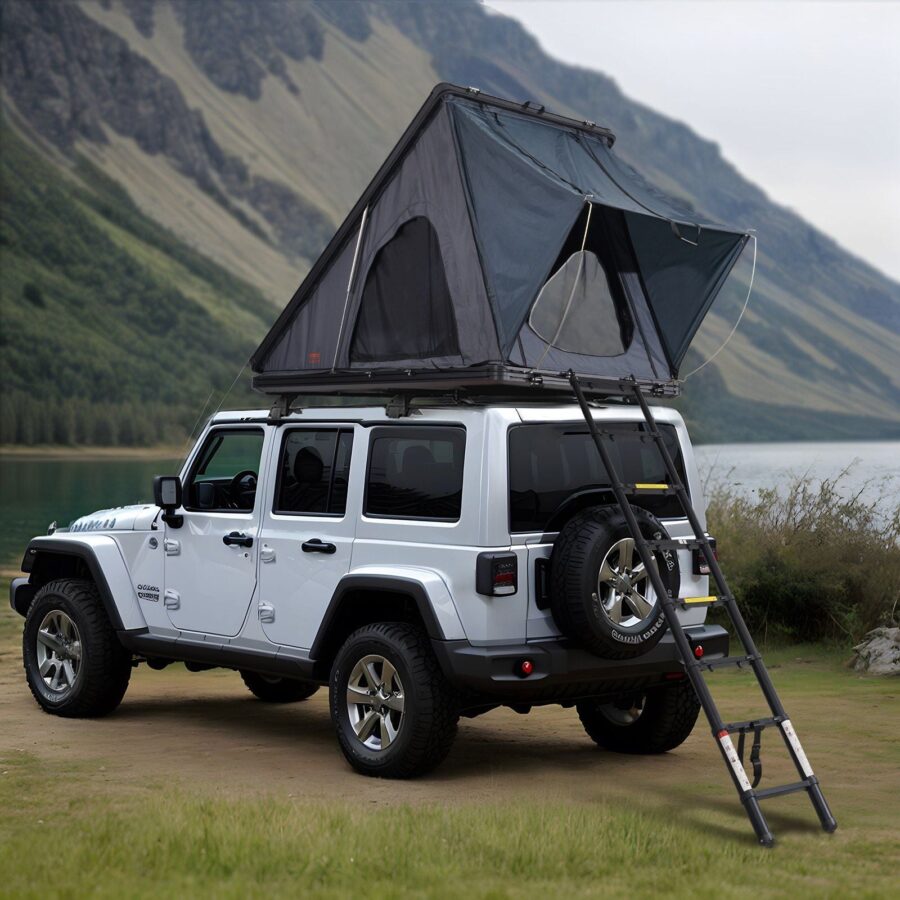 Gimago Hard Shell Rooftop Tent – Waterproof 2-3 Person SUV & Truck with Ladder - Image 8