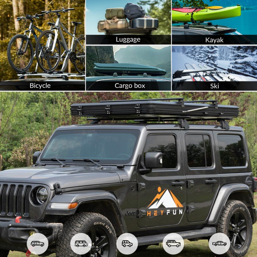 Gimago Outdoor Explorer Rooftop Tent – Hard Shell with Awning & Truck Bed Camping Setup - Image 39