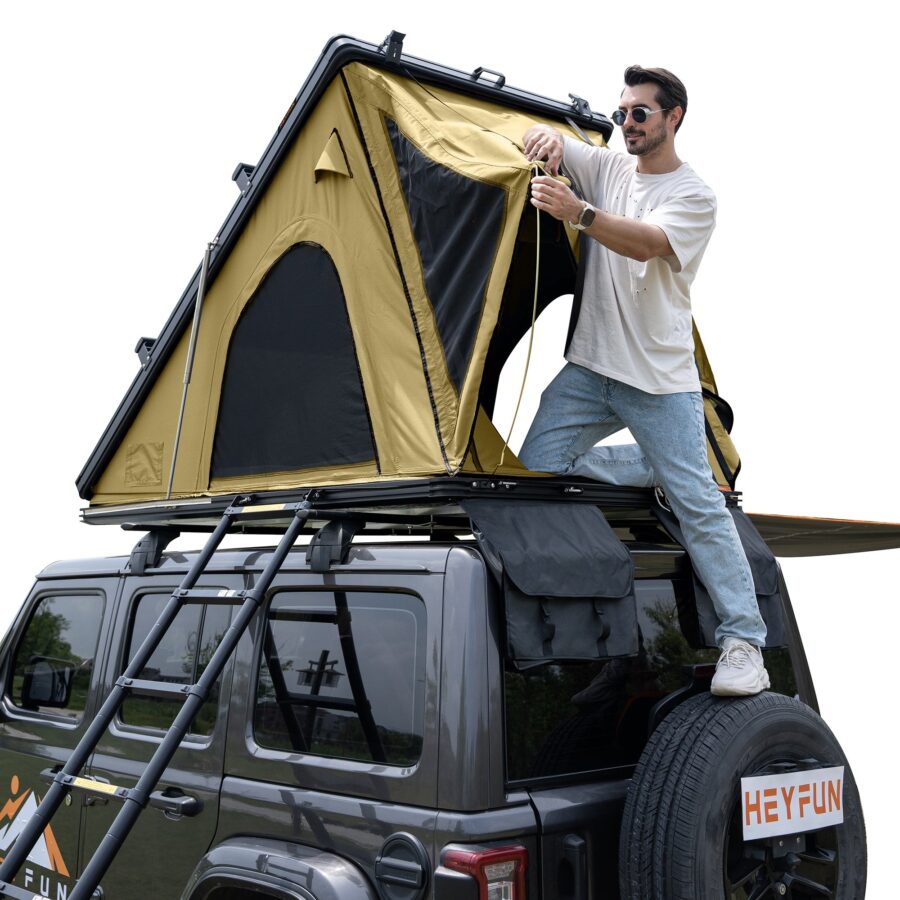 Gimago Outdoor Explorer Rooftop Tent – Hard Shell with Awning & Truck Bed Camping Setup - Image 31